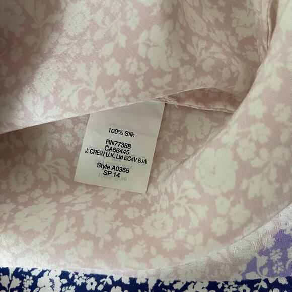 J. Crew Silk Printed Tank Top Size 12 - Picture 4 of 5